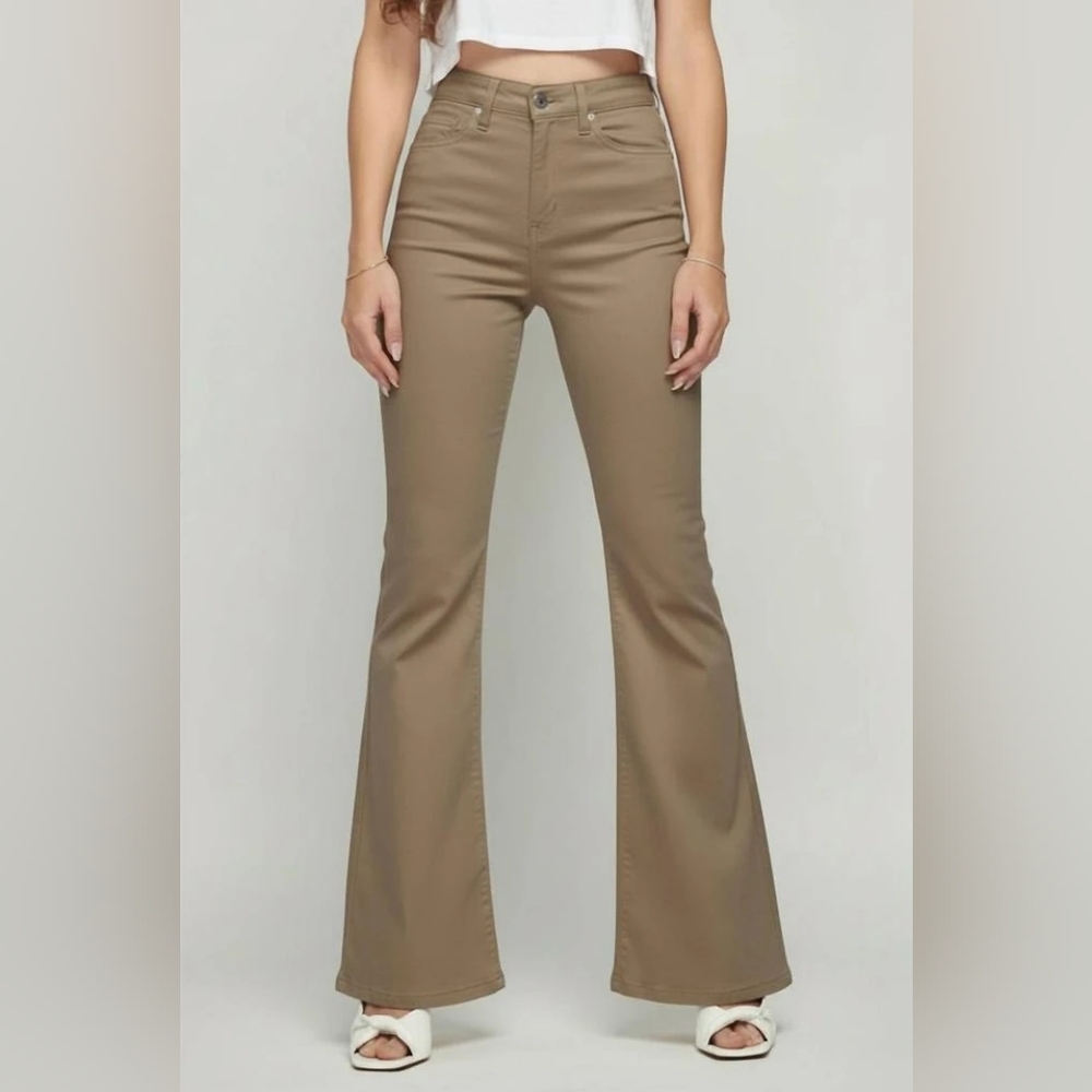 NEW Cello High-Rise Taupe Flare Pants